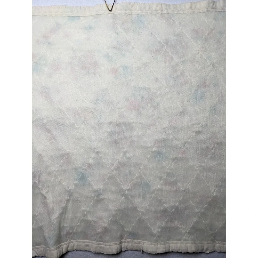 Vintage Baby Quilt Bears Bubbles Flowers 33x54 Inch‎